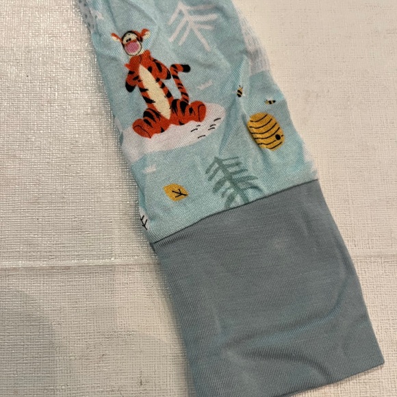 Little Sleepies Disney Winnie the Pooh Christmas Blue Footie/ onesie pajama - Picture 4 of 7